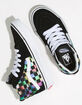 VANS Iridescent Check Sk8-Hi Black & True White Girls Shoes image number 2