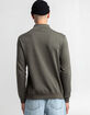 RSQ Mens Olive 1/4 Zip Mock Neck Sweatshirt image number 4