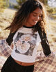 FULL TILT Flower Womens Long Sleeve Raglan Tee image number 1
