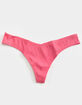 FULL TILT V Rib Hot Pink Thong image number 1