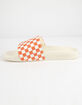 VANS Checkered Rust Womens Slide Sandals image number 4
