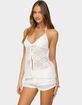 EDIKTED Arlie Floral Textured Sheer Halter Top image number 5
