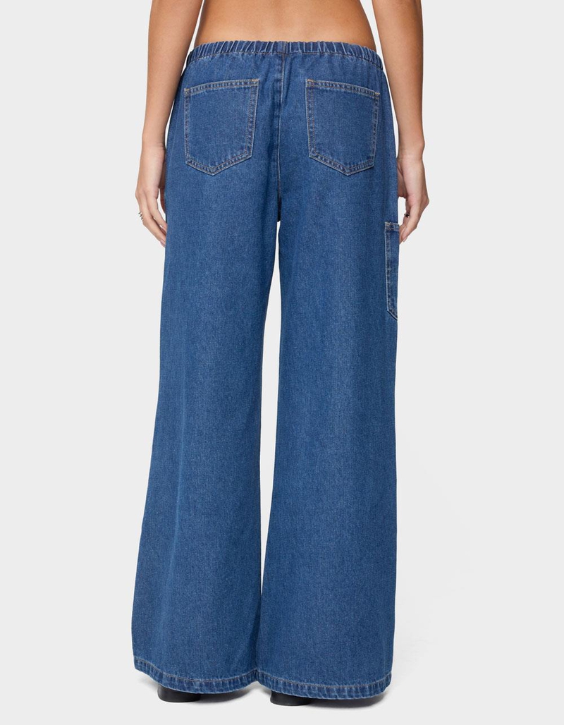 EDIKTED Vicky Tie Waist Low Rise Baggy Jeans image number 2