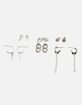 FULL TILT 6 Pair Key/Flame/Stud Earring Set image number 1