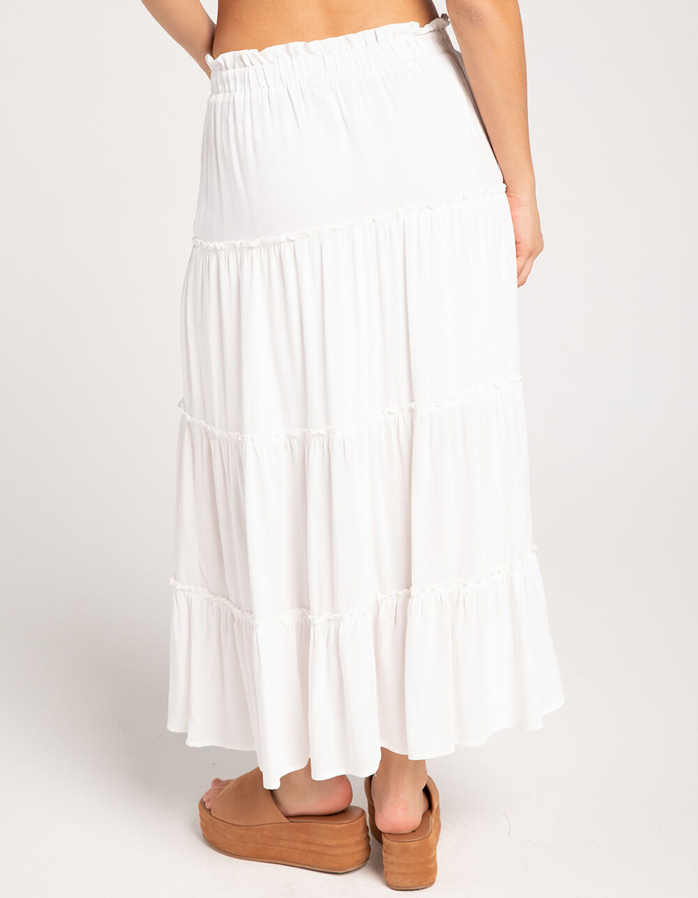 LOVE TREE Tiered Womens Midi Skirt - WHITE | Tillys