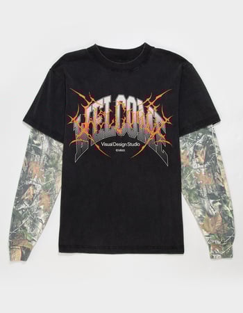 WELCOME SKATEBOARDS Coupled Mens Long Sleeve 2fer Tee Primary Image