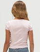 FULL TILT Essentials Girls Bow Trim Tee image number 3