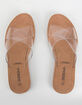 SODA Crisscross Womens Clear Slide Sandals image number 5