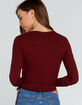 WEST OF MELROSE Wrapped In Style Tie Front Womens Knit Top image number 3