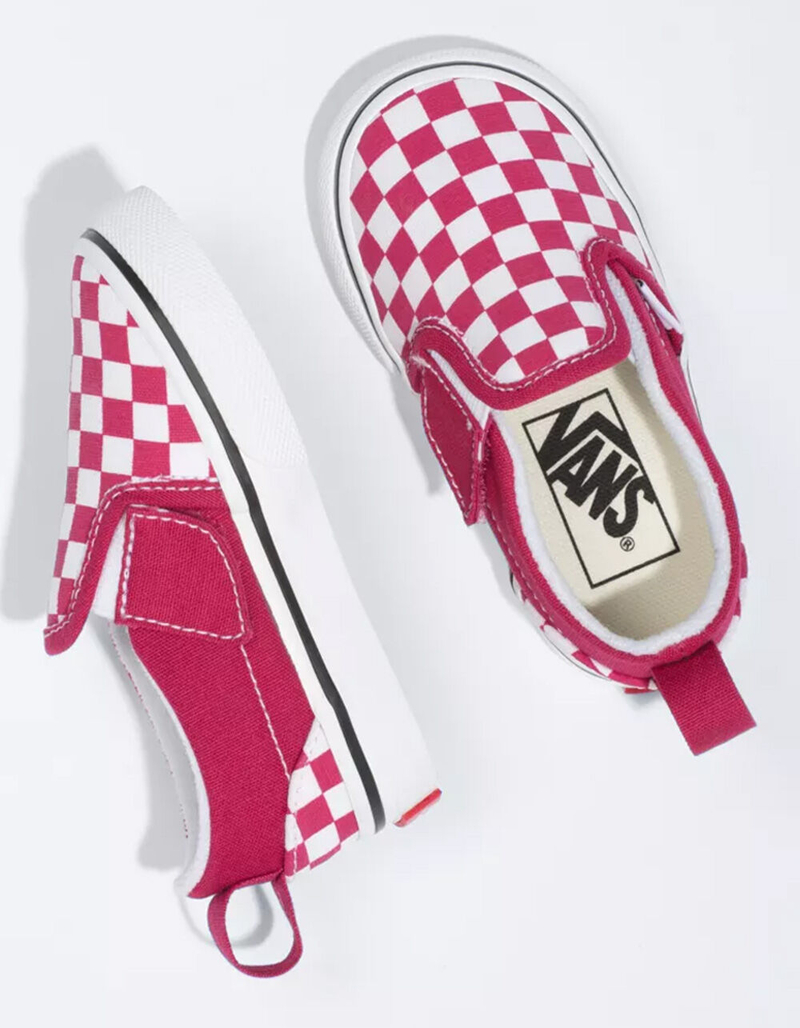 VANS Toddler Checkerboard Slip-On Velcro Shoes image number 1