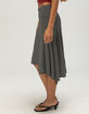 FULL TILT Womens Low Rise Stripe Asymmetric Midi Skirt image number 3