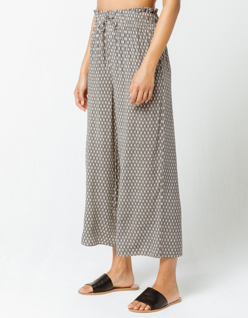 SKY AND SPARROW Geo Print Crop Womens Wide Leg Pants image number 1