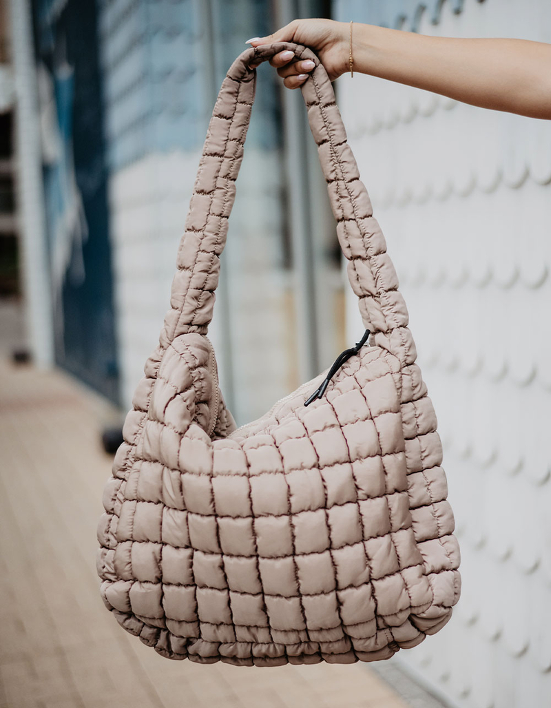 KATYDID Oversized Quilted Hobo Tote Bag image number 5