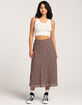 RSQ Womens Low Rise Ditsy Midi Skirt image number 5