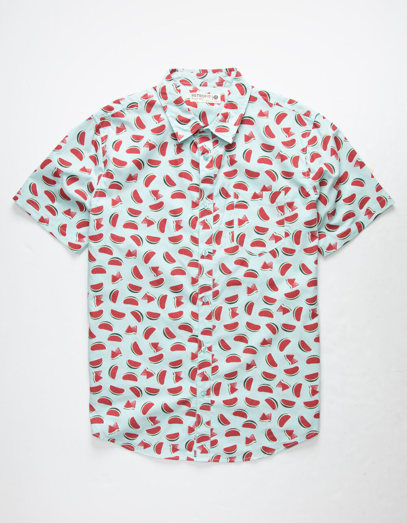 RETROFIT Watermelon Mens Button Up Shirt image number 0