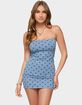 EDIKTED Lewis Polka Dot Strapless Mini Dress image number 1