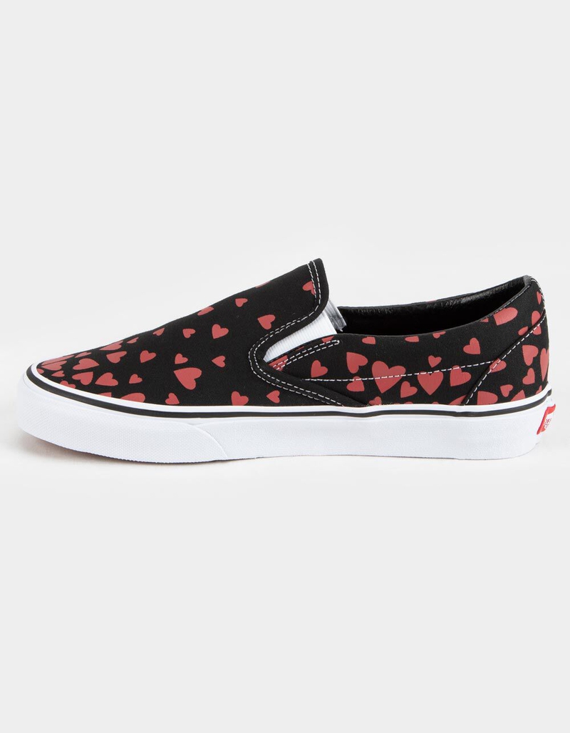 VANS Valentines Hearts Classic Slip-On Womens Shoes image number 3