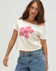 FULL TILT Hibiscus Womens Off The Shoulder Top image number 1