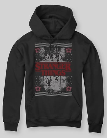 STRANGER THINGS Upside Down Holiday Unisex Hoodie Primary Image