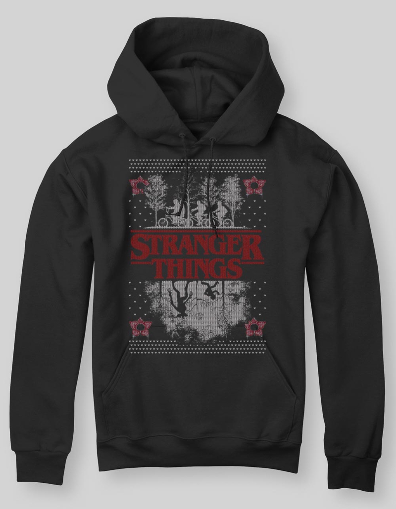 STRANGER THINGS Upside Down Holiday Unisex Hoodie BLACK Tillys