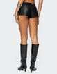 EDIKTED Grommet Faux Leather Micro Shorts image number 5
