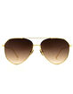 DIFF EYEWEAR Dash Brushed Gold & Coffee Gradient Sunglasses image number 2