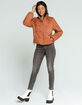 FULL TILT Essentials Nylon Womens Rust Puffer Jacket image number 5