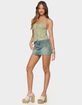 EDIKTED Embroidered Button Up Tank Top image number 4