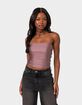 EDIKTED Maxeen Shiny Gathered Tube Top image number 1
