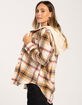 LOVE TREE Plaid Womens Hooded Flannel image number 2