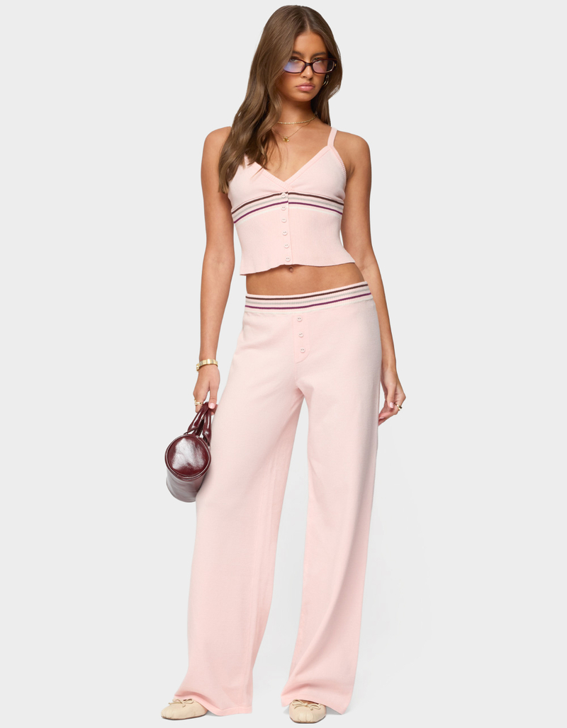 EDIKTED Miya Stripey Knit Pants image number 4