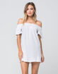 FULL TILT Off The Shoulder Gauze Dress image number 1