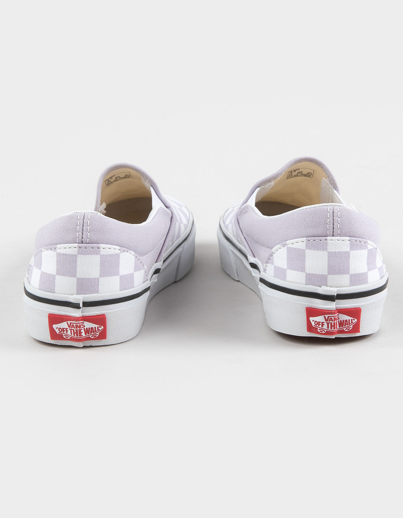 VANS Checkerboard Girls Classic Slip-On Shoes image number 3