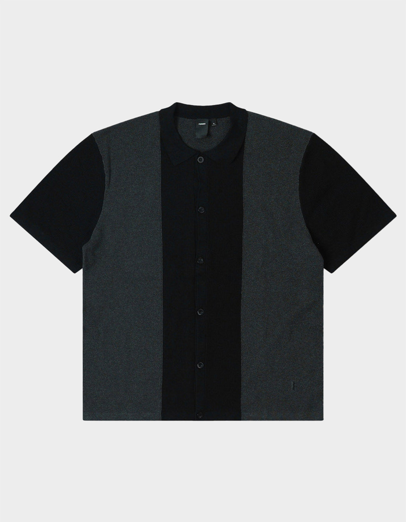 FORMER Marilyn Mens Button Up Shirt BLACK COMBO Tillys