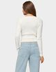 EDIKTED Maliah Ribbed Knit V-Neck Top image number 3