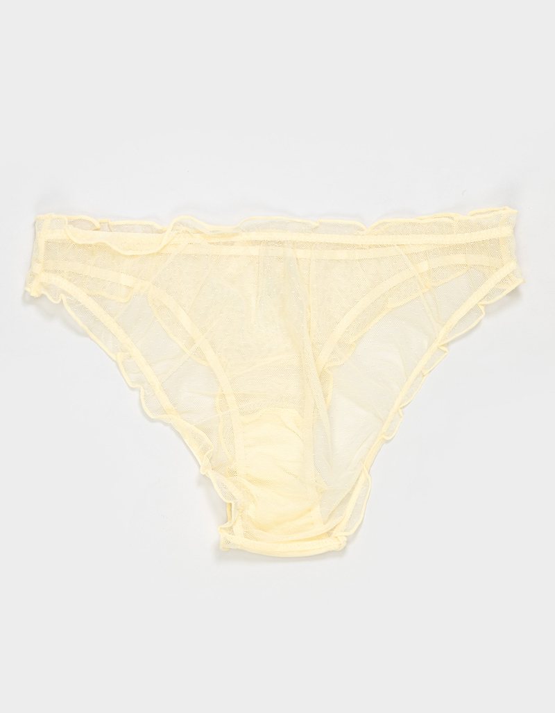 FULL TILT Mesh Dot Gingham Bow Bikini Panties image number 1