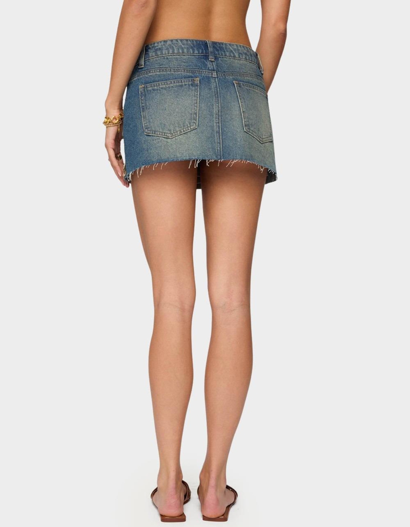 EDIKTED Shaina Iridescent Denim Mini Skirt image number 2