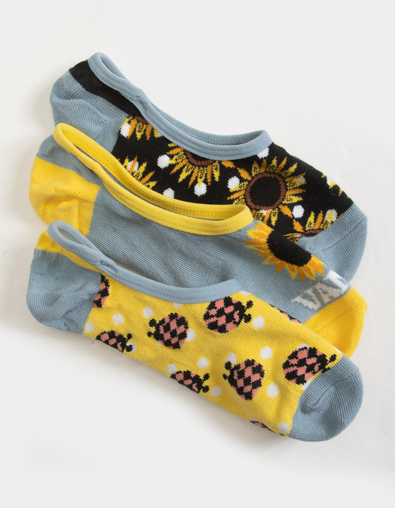VANS Sunflower Mix 3 Pack Womens Canoodle Socks image number 0