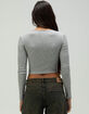 TILLYS Square Neck Womens Long Sleeve Tee image number 4