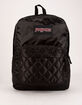 JANSPORT Super FX Black Satin Diamond Quilting Backpack image number 1