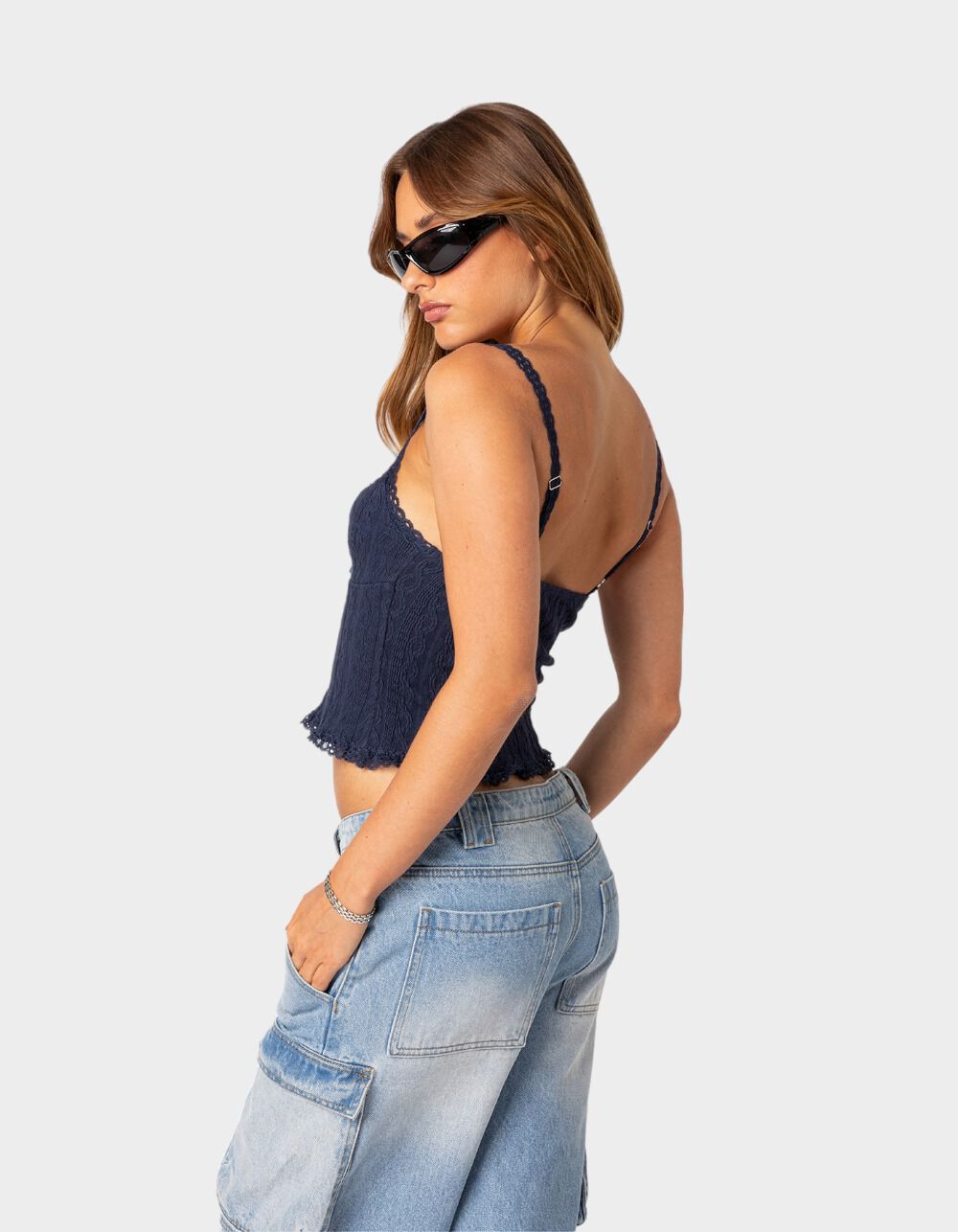 トップス Nicholas Daley Hand Knitted Tank Top Nicholas Daley Blue Hand Knitted Tank Top Nicholas Daley