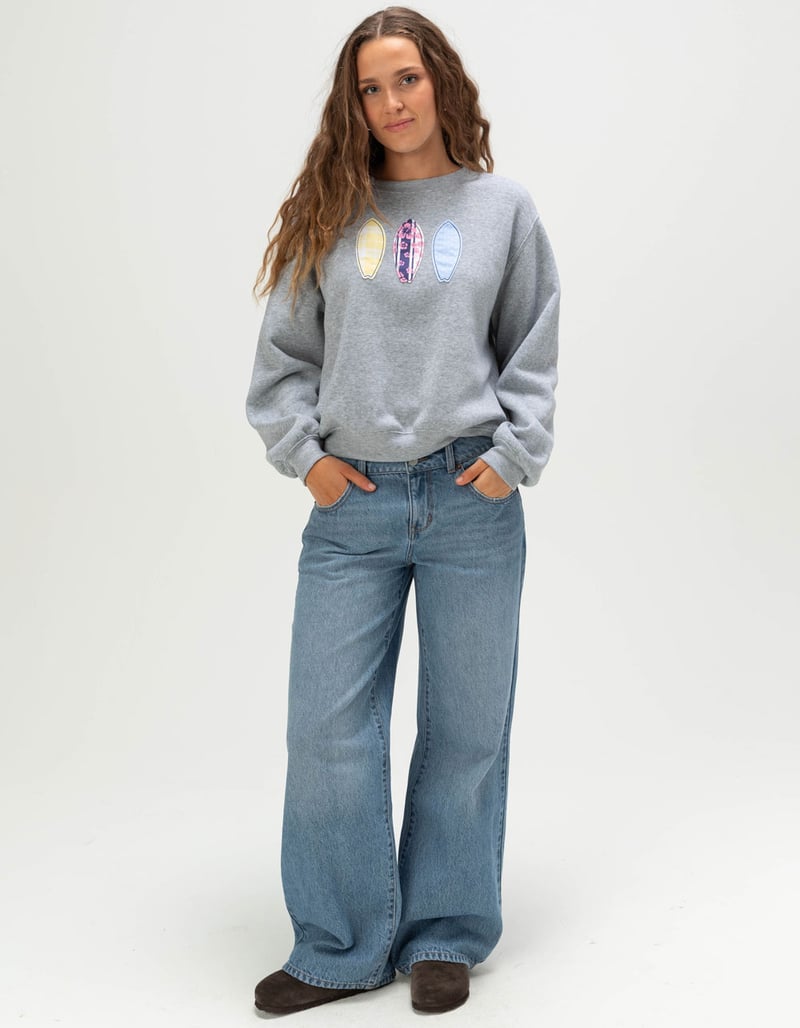 RSQ Womens Surfboard Crewneck Sweatshirt image number 1