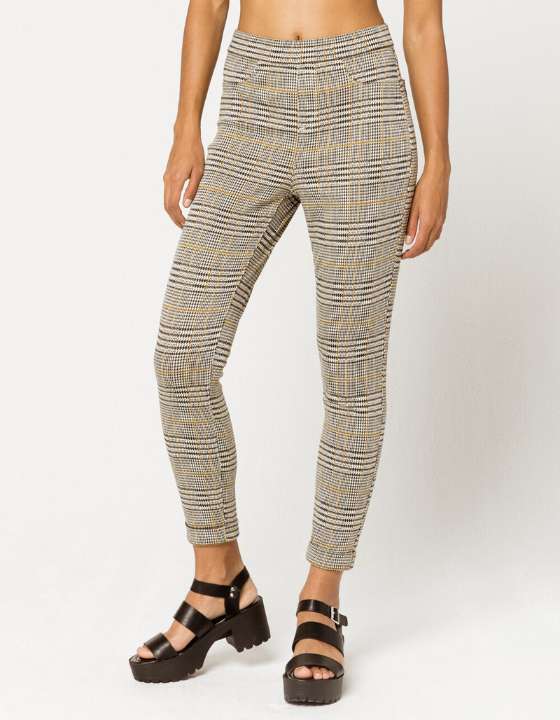 SKY AND SPARROW Plaid Womens Skinny Pants image number 2
