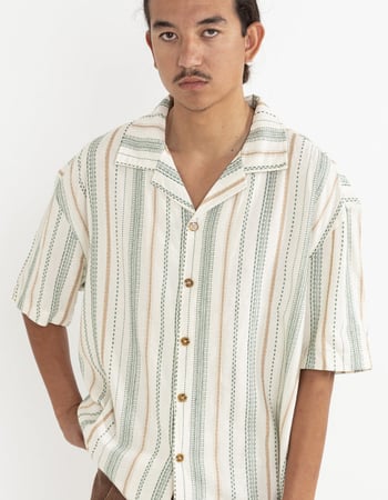 RHYTHM Relaxed Stripe Mens Button Up Shirt Alternative Image