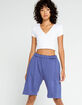FULL TILT Womens Blue Sweat Shorts image number 1