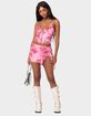 EDIKTED Wanda Printed Mesh Ruffled Tank Top image number 2