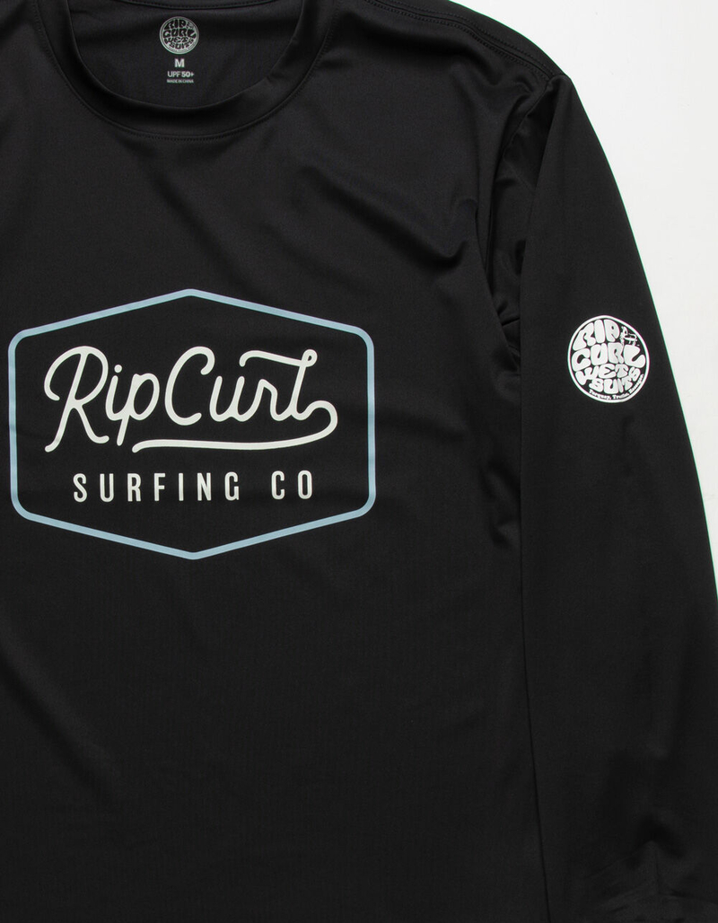 RIP CURL Station Mens Black Rash Guard image number 1
