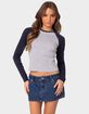 EDIKTED Raya Long Sleeve Tee image number 1