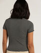 FULL TILT Womens Stripe Ringer Tee image number 3