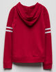 DESTINED Varsity Stripe Red Girls Hoodie image number 2